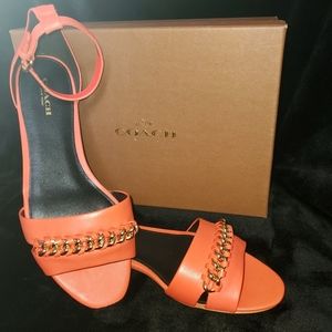 Coach Seabreeze sandal in Coral sz 8